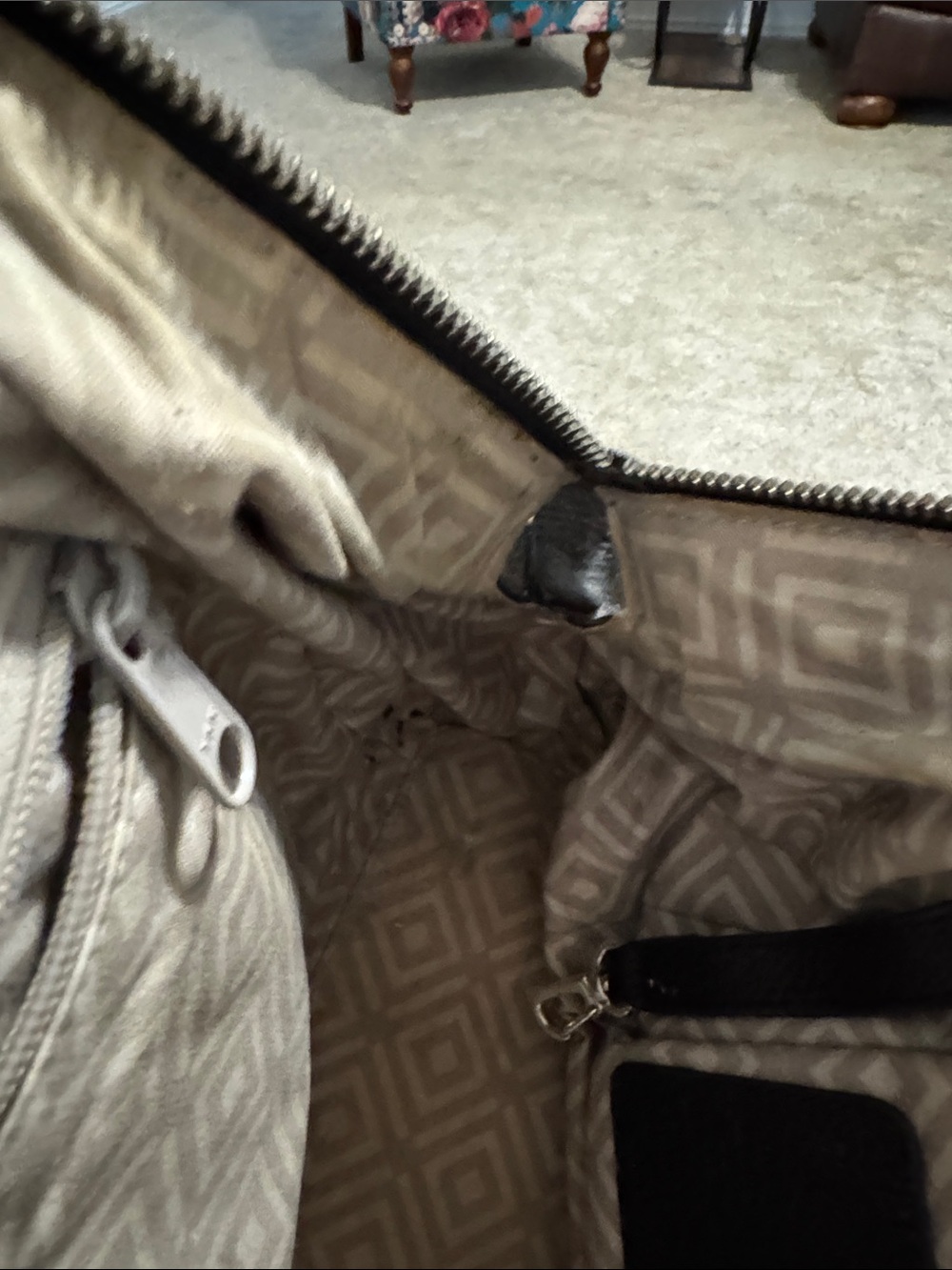 Brighton Black Shoulder Bag with Silver Embellishments - Picture 6 of 8